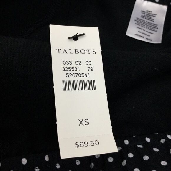 NWT - T by Talbots Black & White Polka Dot Tennis/Golf/Pickleball Skort, Size XS - Picture 11 of 11